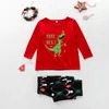 Bear Leader Family Matching Outfits For Dad Mommy And Me Christmas Clothing Sets Kids Baby Cartoon Dinosaur T-Shirt Pants Suits 210708