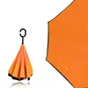 Winddichte omgekeerde opklapbare dubbele laag omgekeerde paraplu zelfstandaard binnenzijde regenbescherming C-haak handen
