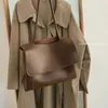 HBP Brown Female Bag stor kapacitet Enkla tygväskor Fashion Underarm Portfölj Hobo Designer High-end koreansk axelväska