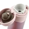 Thermos à vide en acier inoxydable de maman avec couvercle de rebond, bouteille d'eau thermos extérieure portable 210809