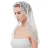 2019 White Black Veil Bridal Mantillas Chapel Veils Muslim Veil Head Covering Spets Katolska slöja Mantilla Welon Slubny X07266943523