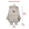 DCimor Corduroy Cute Bear Women Plecak Kobieta Haft Duży Winter Schoolbag Multi-Pocket Torba Podróżna dla nastoletnich Girls 210922