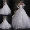 2021 Blanc Une Ligne Robes De Mariée Plus La Taille Robes De Mariée Jewel Cou Fleur Appliques Bouton Couvert À Manches Longues Vestios De Novia