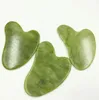 100 pz a forma di cuore Naturale xiuyan pietra giada Guasha gua sha Bordo massaggiatore per la rottamazione terapia rullo di giada