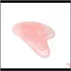 Rose quartz jade guasha planche de pierre naturelle rose gratte