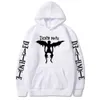 Janpanese Death Note Felpe stampate Hip Hop Streetwear Uomo Donna Anime Felpa con cappuccio Pullover Felpa con cappuccio Y0803