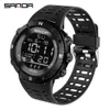 Sanda Nowa Top Marka Mężczyźni Zegarki Sport Wojskowy Moda Mężczyzna Cyfrowy Kwarcowy Zegarek LED dla chłopców Wodoodporny Kreskówka Wristwatch 386 G1022