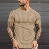 Venda imperdível camiseta listrada masculina impressão 3D camisetas tops camisetas masculinas masculinas estampadas