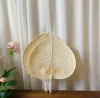 120pcs Party Favor Palm Leaves Fans Handgjorda korgar Naturfärg Palmfläkt Traditionella Kinesiska Hantverk Bröllopsgåvor Sn2709