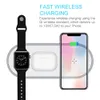 3 W 1 15W Wireless Charger Stacja Stoiska Pad Wirless Chargery Dla iPhone 12 11 XS XR X 8 Samsung Huawei Smartphone Apple Watch 6 5 4 Airpods Ładowanie Dock