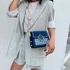 Crossbody حقائب فرك جلد نسج للنساء 2021 سلسلة الخريف الكتف بسيط أنثى سلسلة حقائب ومحافظ