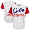 2017 Kuba World Baseball Classic WBC Jersey Custom Any Name Number Womens Mens Youth Baseball Jerseys White