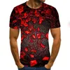 T-shirt da uomo 2021camiseta Casual Gola Redonda Masculina 3D de Manga Curta ,, Estampa da Natureza, Camisetas Com 3D, Novo, 2021