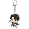 2021 NEW HOT Attack on Titan Anime HD Printed Keychain Cosplay Acrylic Pendant Keyring Cute Funny Cartoon Toy Rare Gift G1019