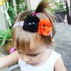 Baby Halloween Headbands Flower Pearl Headband Boutique Kids Meninas Rhinestone Elastic Hairbands Acessórios de cabelo Kha632