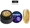 Topkwaliteit ronde kast glanzend Diamond sprankelend goud Pailletten gelpolish Soak Off Nail Gel Polish Nail Art Gelnagels UV-laklijm