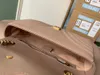 Yüksek Kaliteli Omuz Çantaları Ekstra Büyük Kapaklı Sızdırmazlık Sürgülü Zincir Dalgalı Kapitone Deri Lady Çanta Sınırsız Çanta için Fonksiyonel Çok Renkler Boyutu26cm