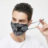Nieuwe volwassen katoenen masker met klep voor mannen en vrouwen universele wasbare gebroken bloem geometrische patroon stof T5TY720