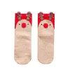 2021 noël chaussettes femmes dessin animé Santa Elk motif chaud coton moyen Tube coloré hiver bas de noël