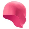 Solid color water Sports Adult ear protection Swimming Caps High Quality waterproof Bath Shower Caps Fashion Men Women Unisex Comfortable Rubber Hat Wholesale