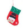 Calze di Natale Calzini Piccoli Sacchetti regalo Ornamento Bambini Sacchetto di caramelle Ciondolo e decorazione su albero di Natale con simpatico cartone animato