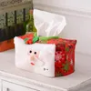 Dekoracje świąteczne Pokrywa Tkanki Ozdoby Desktopowe Home Decor Tissue Box Xmas Dostawy 16 * 10 cm JJB10876