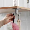 Gancio portaoggetti da cucina Ruotato di 360 gradi Organizer per armadietto Utensili da cucina per la casa Spatola Cucchiaio da parete 6 ganci Appendiabiti per mensole