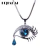 crystal teardrop pendant necklace