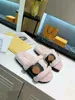 Luxury diamond designer indoor home women's slippers inner lamb sliding leather soles beach 35-42