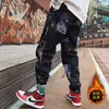 Spodnie Hip Hop Mężczyźni Luźne Joggers Spodnie z Druku Streetwear Harem Spodnie Odzież Długość kostki Spodnie Harajuku Sport Casual Y0927