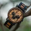 BOBO BIRD Wooden Watch Men erkek kol saati Luxury Stylish Wood Timepieces Chronograph Military Quartz Watches in Wood Gift Box 210329