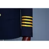 Mens Double Breasted Tassel Epaulet Captain Suits Men Party Prom Show Military Style 2 Piece Suit Male Terno Masculino 210522