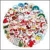 Decorações Festivas Suprimentos Home GardenWater Super Adesivos de Parede 100 pcs Room Decor Laptop Skate Tree Santa Claus Graffiti S