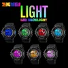 Reloj deportivo para exteriores Skmei, relojes con pantalla Led de colores simples para Hombre, Reloj Digital resistente al agua resistente a los golpes, Reloj para Hombre 1222 Q0524