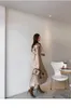 Sonbahar Kış Kadın Vintage Örme Elbise Kore Uzun Kollu Fırfır Tunik Sashes Bodycon Kazak Elbiseler Vestido Mujer 210513