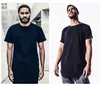 2021 Moda Erkekler Genişletilmiş T Gömlek Longline Hip Hop Tişörtleri Kadın Swag Giyim Harajuku Rock Tshirt Homme
