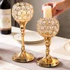 Candle Holders Europe Creative Stand Crystal Candlestick Ornaments El Decoration Housewares Romantic Dinner Tabletop Metal Crafts