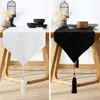 Modern moderno maciço branco / preto corredores corredores tassel decorativo corredor de algodão para cobertura de móveis Têxtil home 210709