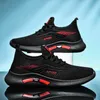 Toptan 2021 Üst Moda Koşu Ayakkabıları Mens Bayan Spor Açık Koşucular Için Siyah Kırmızı Tenis Düz Yürüyüş Koşu Sneakers Boyutu 39-44 WY15-808
