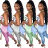 S-XXL Summer Women Tracksuits 2 Två Piece Pants Suit US Dollar Printing Slim Mitting Sling Short Set Top + Shorts Yoga Fitness Kläder