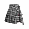 FASHION Autumn Spring Plaid Grid Pocket Black And White Sexy Women Woman Girl Korea Harajuku Mini Skirt B917 210603