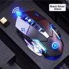 Mouse wireless silenzioso 1600 DPI Mouse ricaricabile Gaming 2.4G USB Mouse da gioco wireless ergonomico per computer portatile