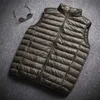 Baidafei最高品質メンズダウンベスト冬のジャケットウエストノースリーブジッパーコートオーバーコートウォームベストプラスサイズ211110