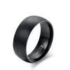 Anéis de casamento Titanium for Men 8mm Presente de jóias de jóias de homens negros de homens negros Presente masculino