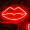 Sznurki LED Neon Sign Night Lights Lips Lampa Wall Decor Light Gniazdo USB Do Kryty Boże Narodzenie Wedding Party Pokój Kids Love Romantic