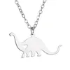 Tyrannosaurus Rex Brontosaure Dinosaures Pendentif Collier En Acier Inoxydable Amoureux Des Animaux Préhistoriques Bijoux Pour Femmes Hommes Ami Cadeaux