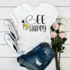 Kvinnors T-shirt Kvinnor Öl Vin Cheer Happy Fashion Print Kläder Ladies Womens T Shirt
