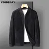 COODRONY Marque Automne Hiver Arrivée Hommes Veste De Mode En Peau De Mouton Zipper Manteau Hommes Doux Chaud En Cuir Véritable Vêtements D'extérieur C8098 211111