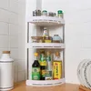 Kök arrangör Hylla Spice Jar Rack Corner Storage Tiding Gadget Tillbehör Badrum 211112