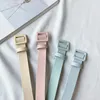 Belts Women Square Buckle Leather Belt Spring Summer 2021 Designer Colorful Black Brown Blue Green Pink Fashion Waistband